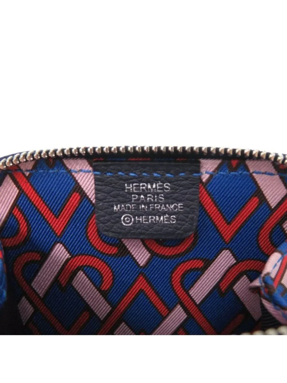 Hermes Azap Silk in Compact Mini Veau Blue Nuit Coin Case